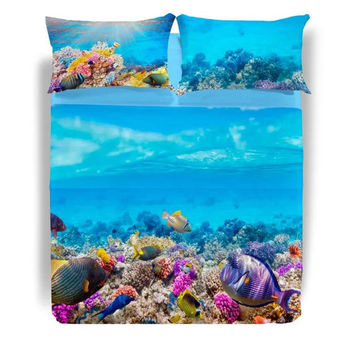 Lenzuola fantasia Oceano - Caleffi in cotone  - Comfort e Stile
