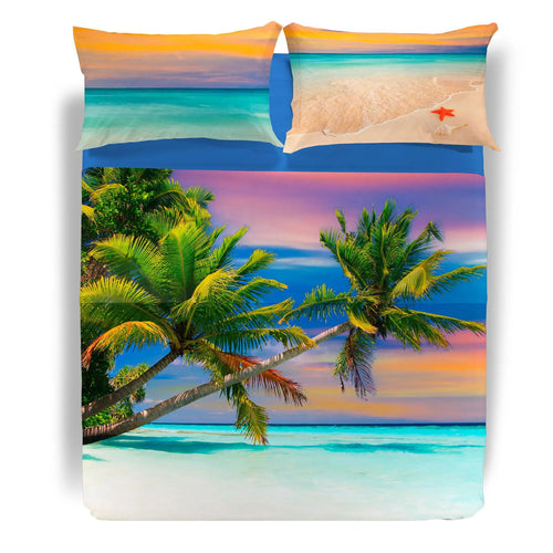 Lenzuola fantasia Caraibi - Caleffi in cotone - Comfort Tropicale