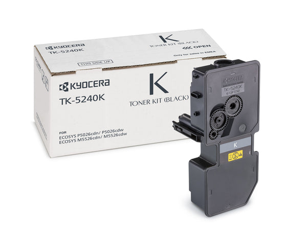 KYOCERA TK-5240K Toner Kit Nero per ECOSYS P5026cdn/cdw e ECOSYS M5526cdn/cdw da 4.000 pagine in for