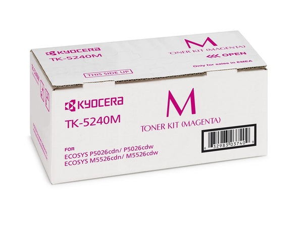 KYOCERA TK-5240M Toner Kit Magenta per ECOSYS P5026cdn/cdw e ECOSYS M5526cdn/cdw da 3.000 pagine in