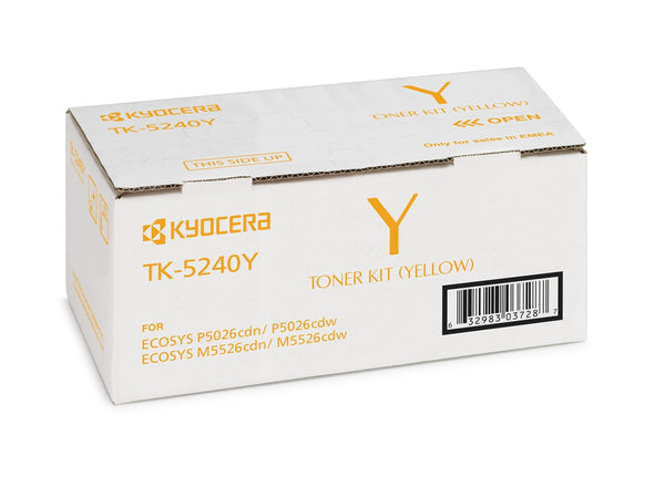 KYOCERA TK-5240Y Toner Kit Giallo per ECOSYS P5026cdn/cdw e ECOSYS M5526cdn/cdw da 3.000 pagine in f