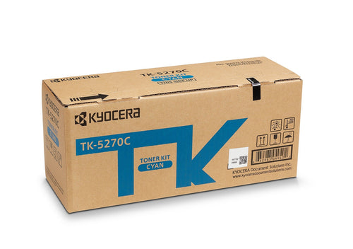 KYOCERA TK-5270C Toner Kit Ciano: 6.000 pagine A4 (ISO/IEC 19798) per ECOSYS M-6x30cidn/P-6230cdn