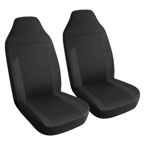 Coprisedile 'Nizza Nero' Set Da 4 Pezzi - 2 Sedili + 2 Poggitesta - Senza Marca