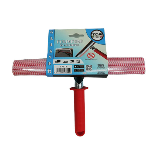 Spazzola Pulivetro Per Auto 'Glasser' Con Manico - Cm 25 X 22 - Senza Marca