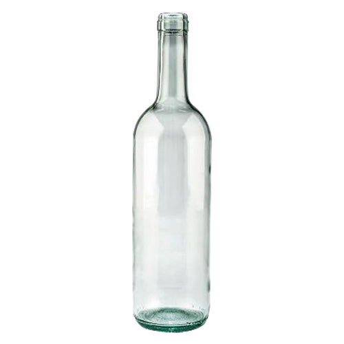 Bottiglia In Vetro Tipo 'Bordolese' 750 Ml - Colore Mezzo Bianco- 20 Confezione - Senza Marca