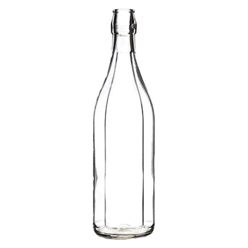 Bottiglia In Vetro 'Costolata' 1000 Ml Bianca - Tappo 7943200- 20 Pezzi - Senza Marca