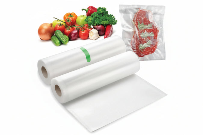 Buste Sottovuoto Per Alimenti In Rotolo- - Cm.30X6 Mt. In Confezione Da 2 Rotoli - 1 Confezione Xtra