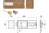 Ferroglietto Applicare Caten. Mandate 5 E 1/2 + Scrocco E Cil.Staccato- - Mm.40 (270B-Bis) - 1 Pezzi Wally