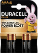 Duracell Pila Alcalina Serie Plus Powerboost 4 Pz. Ministilo 1,5V 10.00 Confezioni