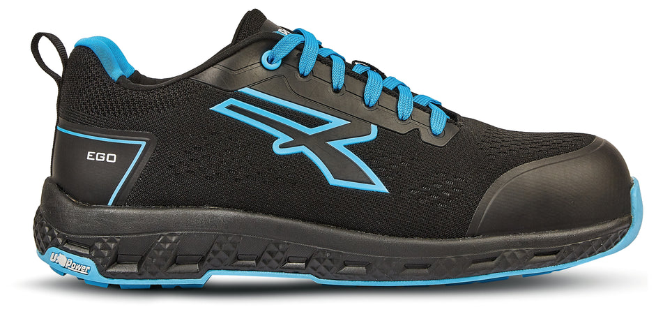 U-Power Scarpe Antinfortunistica Basse S1Ps Hi Hro Fo Sr Red Ego Deon Esd Col.Nero/Azzurro Mis. 40