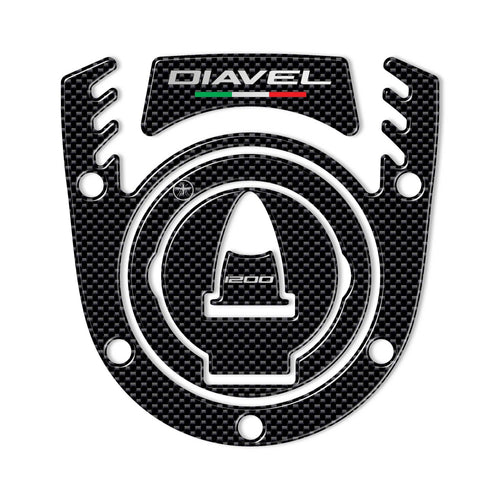 KIT ADESIVI 3D PROTEZIONE TAPPO SERBATOIO compatibili con MOTO DUCATI DIAVEL