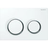Placca Di Comando Omega 20 Doppio Tasto Bianca Cromo Geberit 115.085.Kj.1