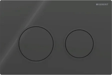 Placca Di Comando Omega 20 Doppio Tasto Nero Nero Opaco Geberit 115.085.Dw.1