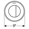 Comando Pneumatico 01 Doppio Tasto Versione Incasso Bianco Geberit 116.043.11.1