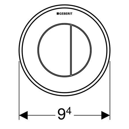 Comando Pneumatico 01 Doppio Tasto Versione Incasso Bianco Geberit 116.043.11.1