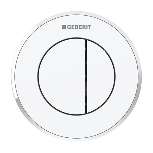 Comando Pneumatico 10 Doppio Tasto Versione Incasso Cromo Bianco Geberit 116.056.Kj.1