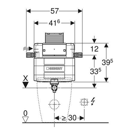Cassetta Incasso Omega12 Doppio Scarico Geberit 109.043.00.1