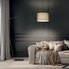 Piantana In Metallo Contemporanea Zoe Marrone 1 Luce E27