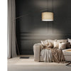 Piantana In Metallo Contemporanea Zoe Marrone 1 Luce E27