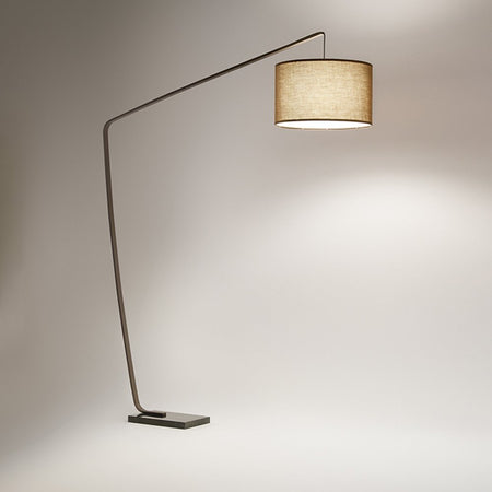 Piantana In Metallo Contemporanea Zoe Marrone 1 Luce E27