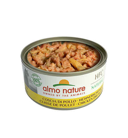 Almo Nature Scatoletta HFC Natural gusto Coscia di Pollo per Gatti Adulti