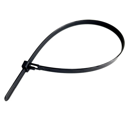 Fascetta A Strappo Per Cablaggio Riapribile Mm 7,6 X 300 - Nero - Uniko