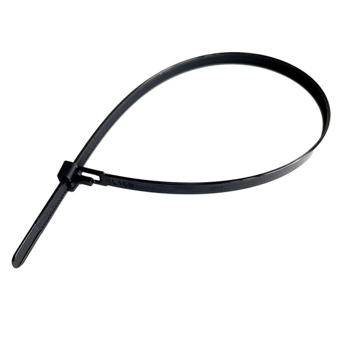 Fascetta A Strappo Per Cablaggio Riapribile Mm 7,6 X 300 - Nero - Uniko