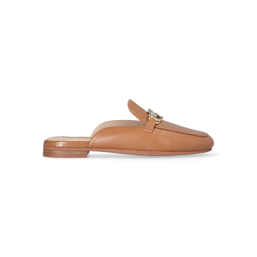 LIU JO Liu Jo Slippers Marrone Emel in Pelle Nappa con Morsetto e Logo Metallico da donna