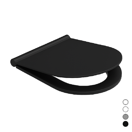 Sedile Wc In Termoindurente Soft Closing Mayka Nero Opaco Coprivaso Copriwater