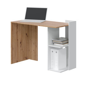 Scrivania Angolo Revers 100X52X78Cm Bianco/Rovere- 1,0 Pz