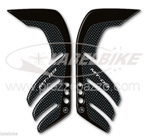 2 ADESIVI gel PROTEZIONI LATERALI SERBATOIO compatibili per MOTO YAMAHA MT-09
