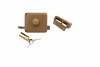 Serratura Portoncino Catenaccio+Scrocco Doppio Cilindro Fisso 2 Mand.- - Mm.40 Dx (P2040100) - 1 Pezzi Facchinetti