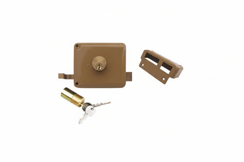 Serratura Portoncino Catenaccio+Scrocco Doppio Cilindro Fisso 2 Mand.- - Mm.70 Sx (P2070300) - 1 Pezzi Facchinetti