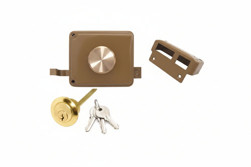 Serratura Portoncino Cil. Stacc. Pomolo Int. Catenaccio+Scrocco 2 Mand- - Mm.60 Dx (2030260271) - 1 Pezzi Facchinetti