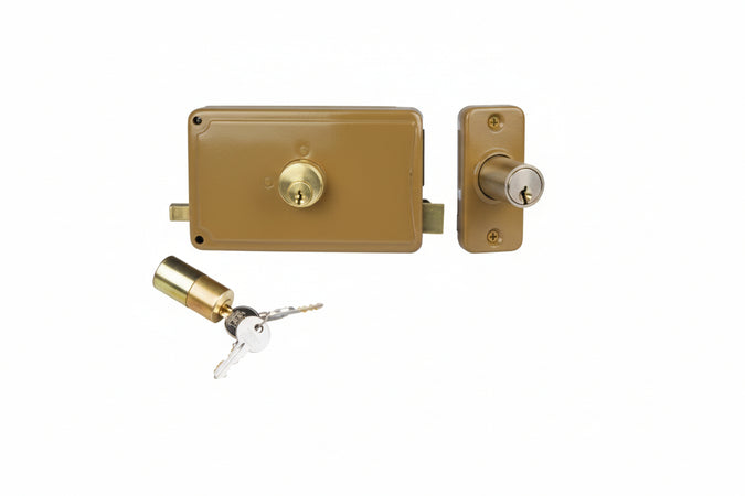 Serratura Portoncino Catenaccio+Scrocco Doppio Cilindro Fisso 3 Mand.- - Mm.60 Dx (P3060100) - 1 Pezzi Facchinetti