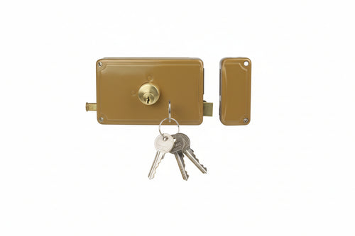 Serratura Portoncino Catenaccio+Scrocco Doppio Cilindro Fisso 3 Mand.- - Mm.60 Sx (P3060300) - 1 Pezzi Facchinetti