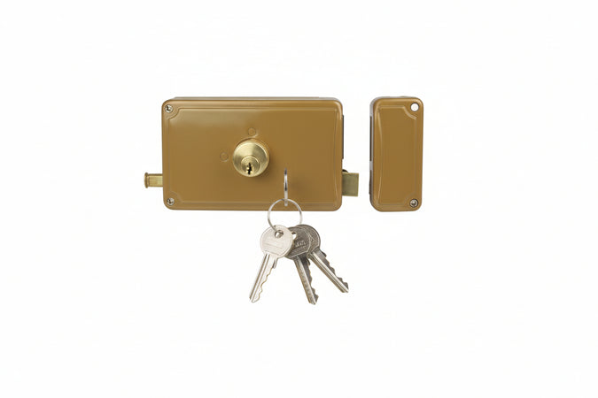 Serratura Portoncino Catenaccio+Scrocco Doppio Cilindro Fisso 3 Mand.- - Mm.60 Sx (P3060300) - 1 Pezzi Facchinetti