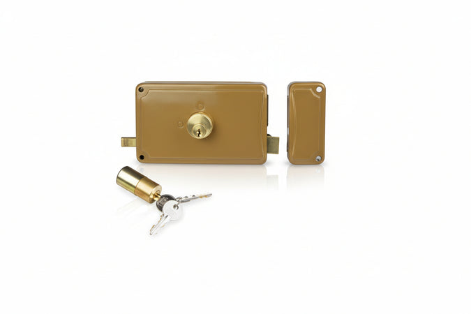 Serratura Portoncino Catenaccio+Scrocco Doppio Cilindro Fisso 3 Mand.- - Mm.70 Dx (P3070100) - 1 Pezzi Facchinetti