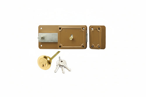 Ferroglietto Solo Catenaccio 6 Mandate Cilindro Staccato- - Mm.40 Dx (P6040200) - 2 Pezzi Facchinetti