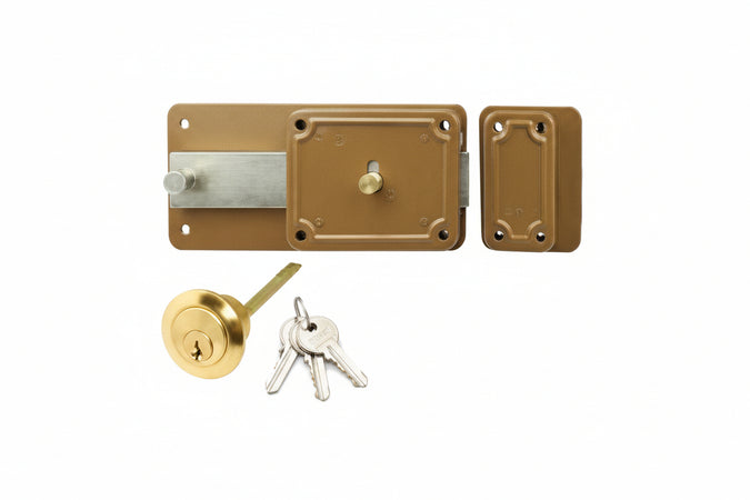 Ferroglietto Solo Catenaccio 6 Mandate Cilindro Staccato- - Mm.50 Dx (P6050200) - 2 Pezzi Facchinetti