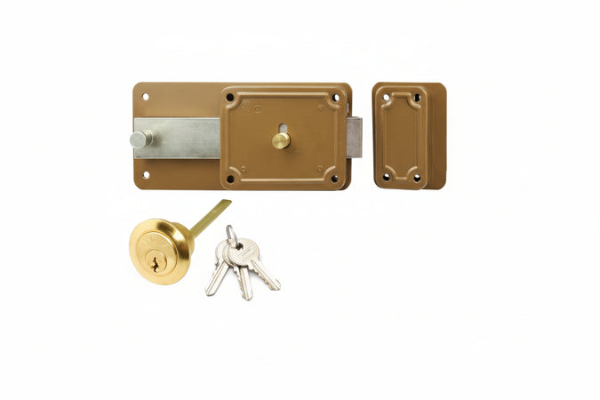 Ferroglietto Catenaccio+Scrocco Incorporato Cilindro Stacc. 5 Mandate- - Mm.40 Dx (P5040200) - 2 Pezzi Facchinetti