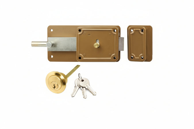 Ferroglietto Catenaccio+Scrocco Incorporato Cilindro Stacc. 5 Mandate- - Mm.60 Dx (P5060200) - 2 Pezzi Facchinetti