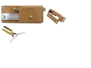 Ferroglietto Catenaccio+Scrocco Separato Cilindro Fisso 6 Mandate- - Mm.60 (P6560100) - 2 Pezzi Facchinetti