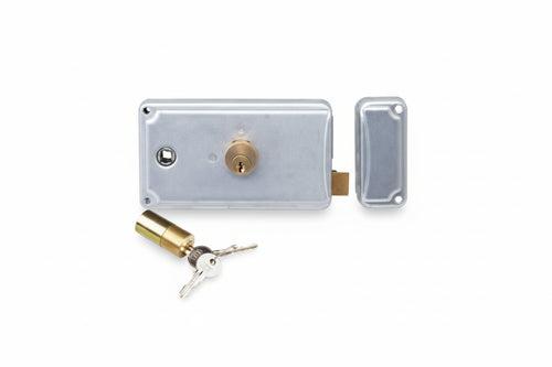 Serratura Cancello Caten.+Scr. Quadro Man. Doppio Cil. Fisso 3 Mand.- - Mm.60 Dx (P3860100) - 1 Pezzi Facchinetti