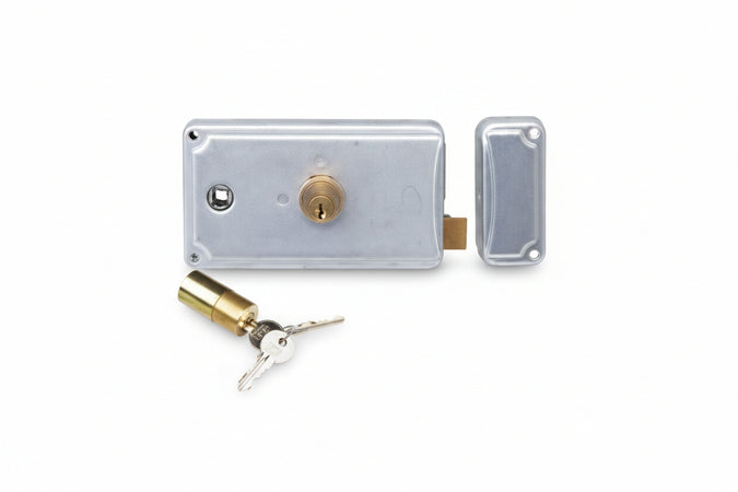 Serratura Cancello Caten.+Scr. Quadro Man. Doppio Cil. Fisso 3 Mand.- - Mm.60 Sx (P3860300) - 1 Pezzi Facchinetti