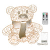 Orsetto Teddy Bear luminoso con led bianco caldo champagne per interno