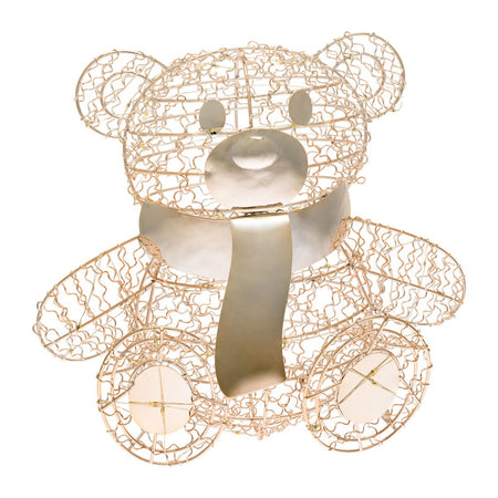 Orsetto "Teddy Bear" luminoso con led bianco caldo champagne per interno