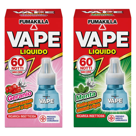 Antizanzare Liquido Ricarica 60 Notti - Geranio/Menta - Vape