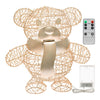 Orsetto Teddy Bear luminoso con led bianco caldo champagne per interno