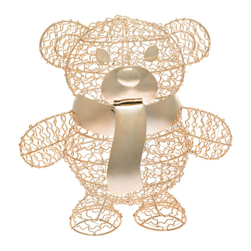 Orsetto Teddy Bear luminoso con led bianco caldo champagne per interno